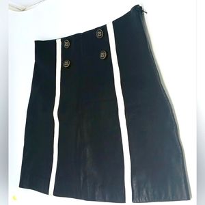 Designer Lamb Leather Skirt